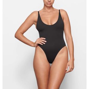NWOT SKIMS Swim Scoop Neck One Piece Swimsuit Onyx Size XS